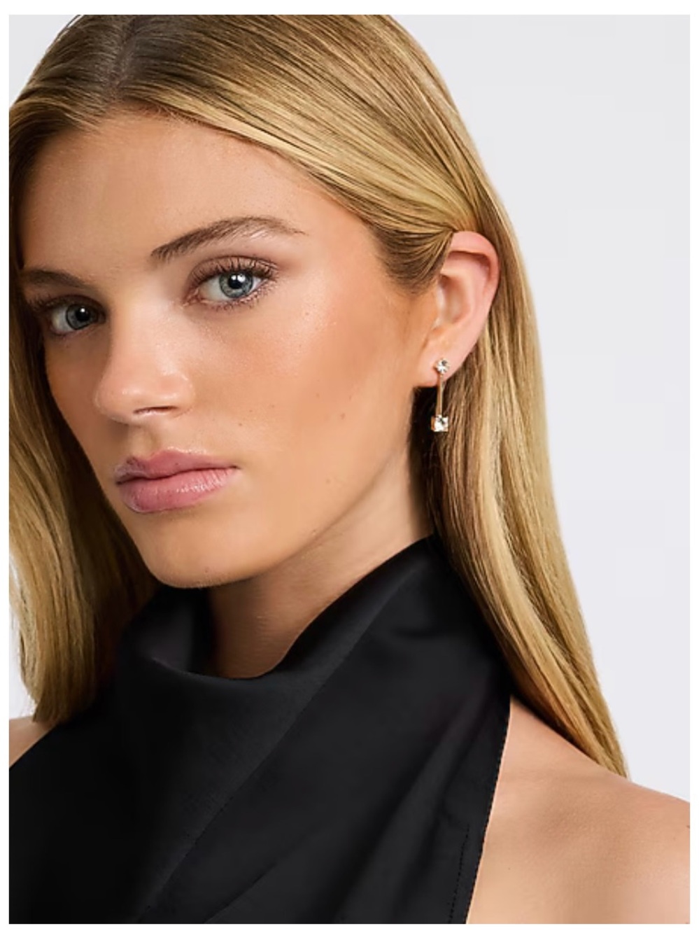 Express Silver Crystal Drop Earrings